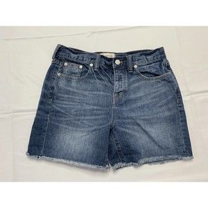 Madewell Frayed Low Rise Frayed Hem Denim Jean Shorts